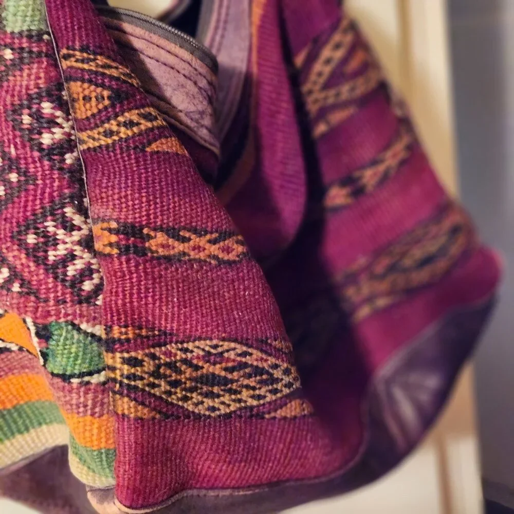 Moroccan Kilim Carpet Bag - Picture 6 of 9